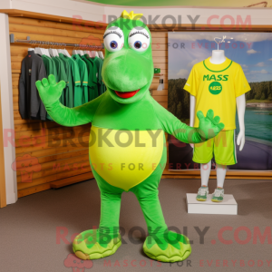 Postava maskota Lime Green...