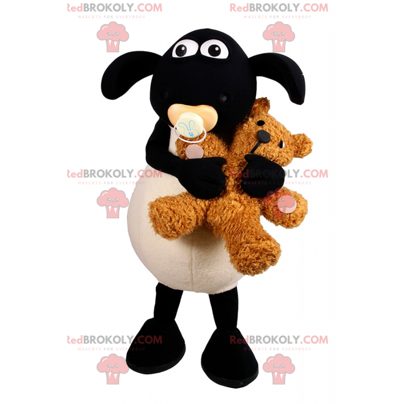 Baby sheep mascot with accessories - Redbrokoly.com