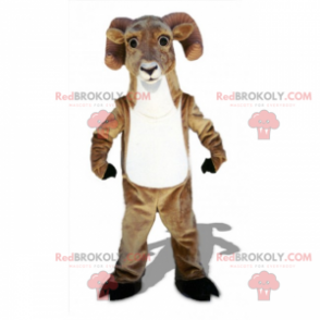 Mascote carneiro de barriga branca - Redbrokoly.com