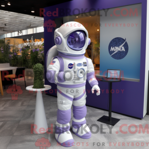 Lavendel astronaut maskot...