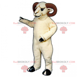 Hvit ram maskot - Redbrokoly.com