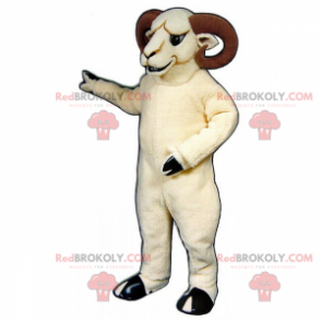 Mascote de carneiro branco - Redbrokoly.com