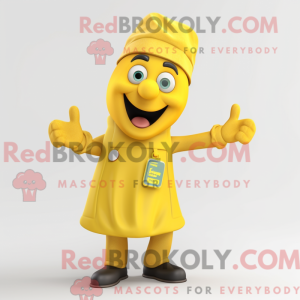 Gul TV-maskotdraktfigur...