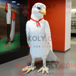 White Hawk-mascottekostuum...