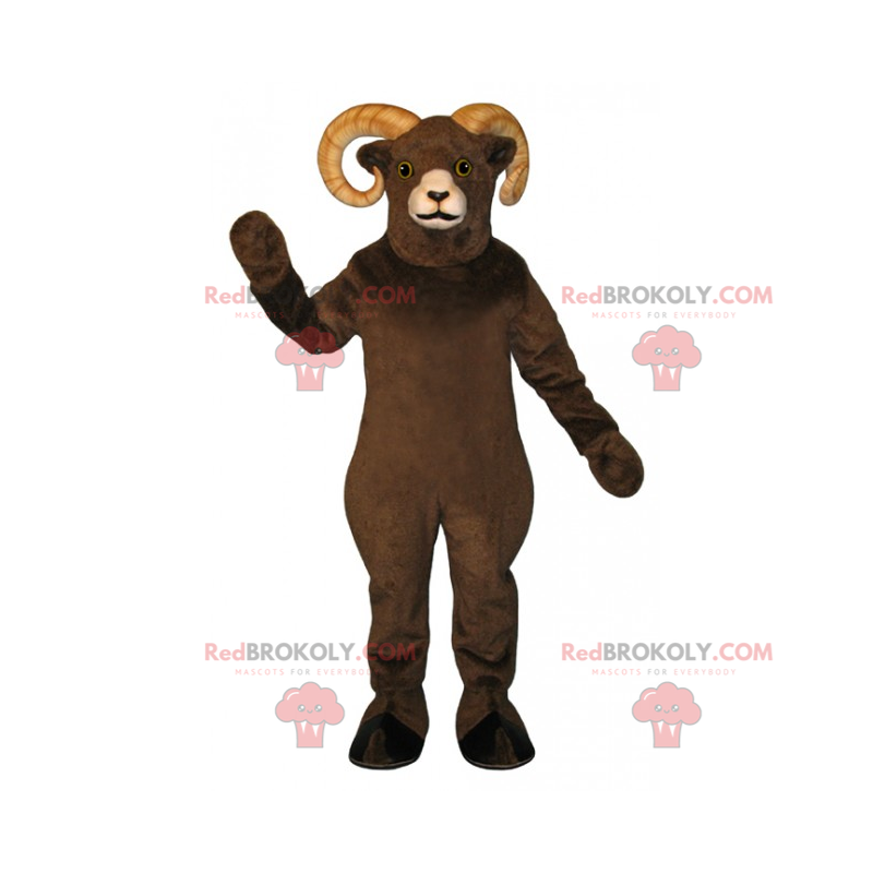 Brown Ram Maskottchen - Redbrokoly.com