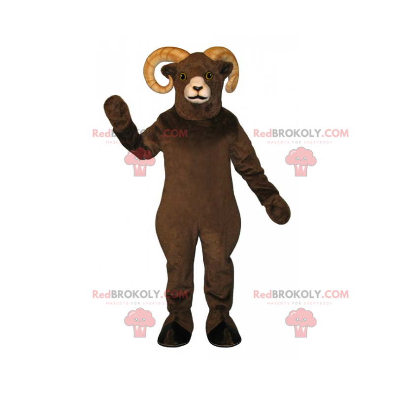 Mascote de carneiro marrom - Redbrokoly.com