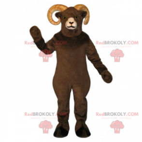 Mascote de carneiro marrom - Redbrokoly.com