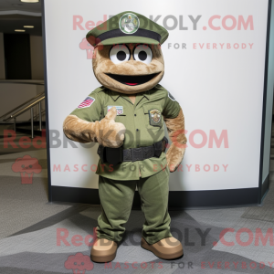 Brown Green Beret mascot...