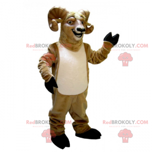 Mascotte de bélier souriant - Redbrokoly.com