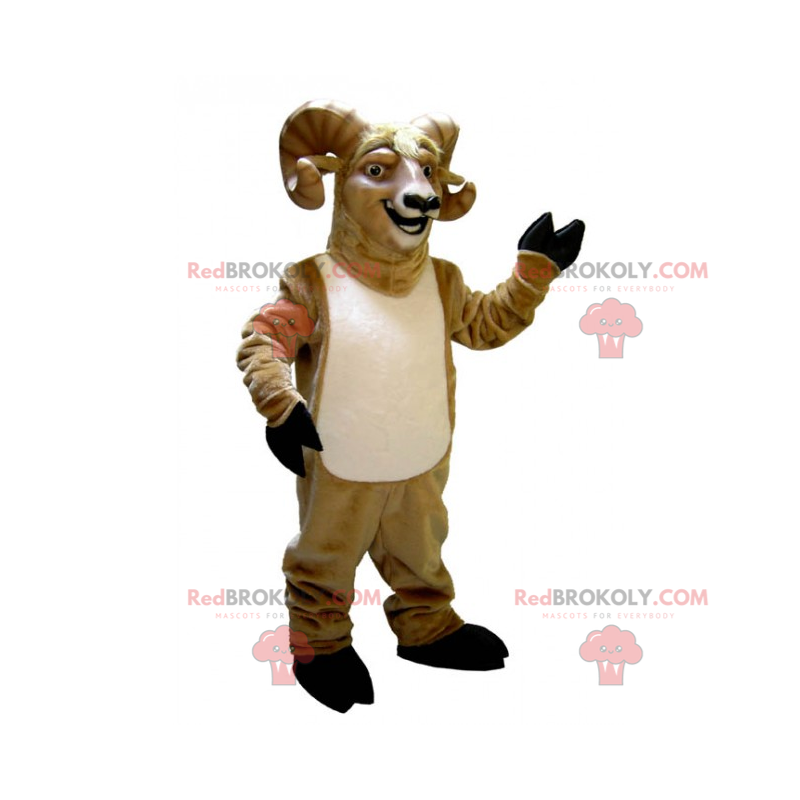 Smilende ram maskot - Redbrokoly.com