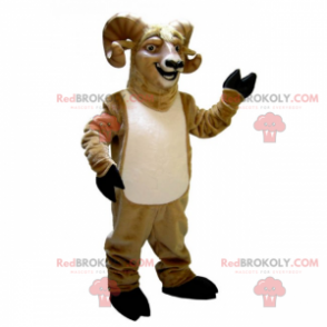 Mascote carneiro sorridente - Redbrokoly.com