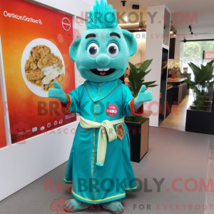 Disfraz de mascota Cyan Pad...