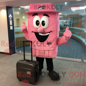 Pink Lasagna mascot costume...