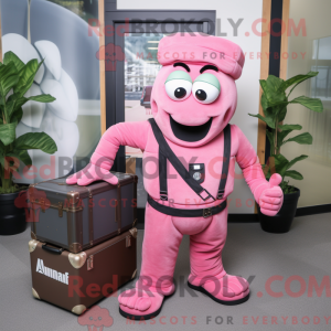 Pink Lasagne maskot kostume...