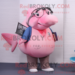Pink Humpback Whale mascot...