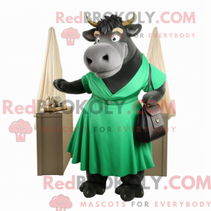 Green Buffalo mascot...