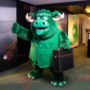 Green Buffalo mascot...