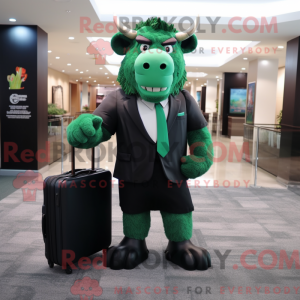 Grøn Buffalo maskot kostume...