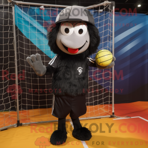 Black Volleyball Net mascot...