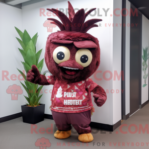 Maroon aas maskot kostume...