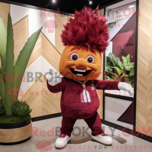 Maroon Pineapple mascot...