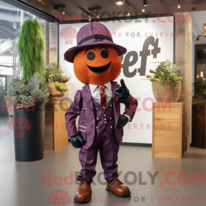 Rust Grape mascot costume...