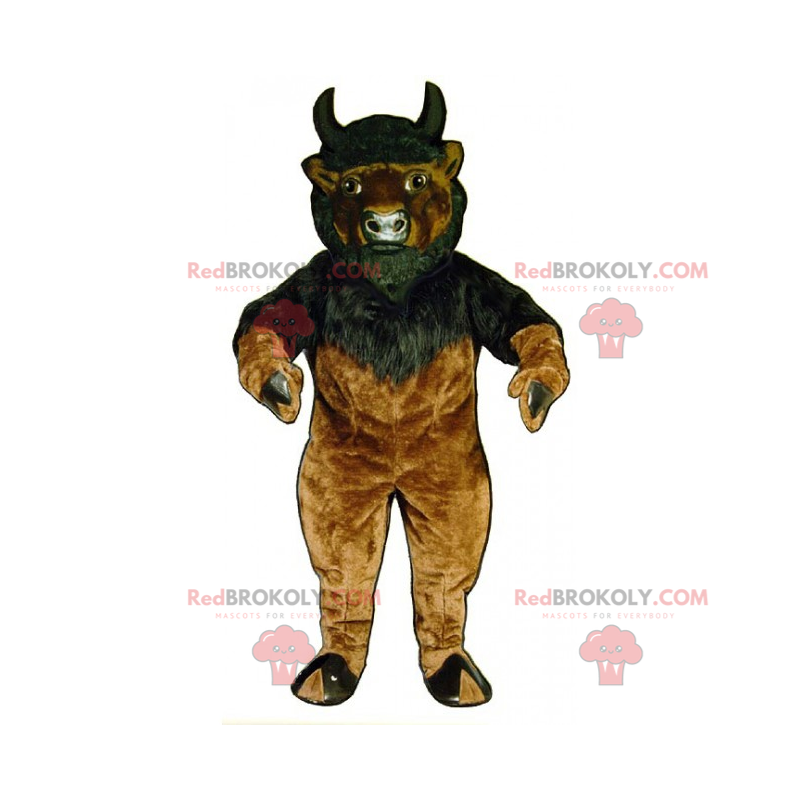Mascote de carne com chifres - Redbrokoly.com Mascote de carne com chifres - Redbrokoly.com