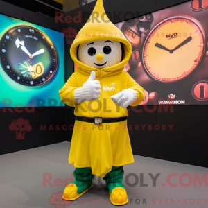 Mascotte de magicien jaune...