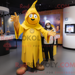 Mascotte de magicien jaune...