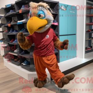 Brown Macaw mascot costume...