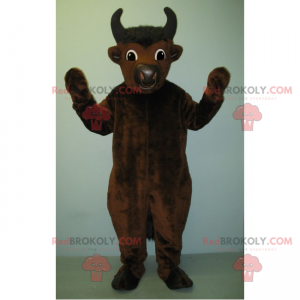 Mascotte de bœuf marron - Redbrokoly.com