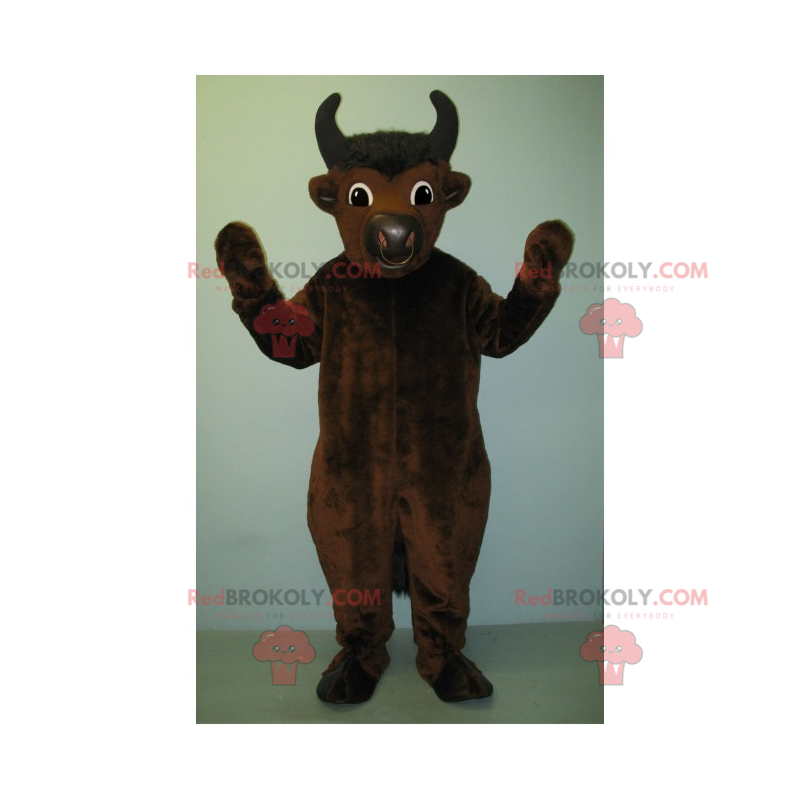 Mascotte de bœuf marron - Redbrokoly.com