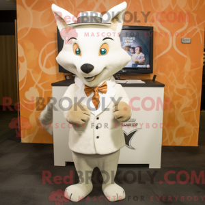 Cream Fox maskot kostume...
