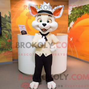 Cream Fox-maskotdraktfigur...