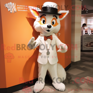 Cream Fox-maskotdraktfigur...