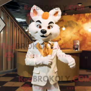Cream Fox maskot kostume...