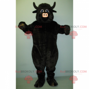 Sort oksekød maskot - Redbrokoly.com