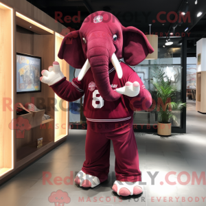 Maroon Elephant maskot...