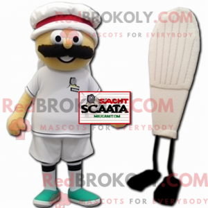 Hvid spaghetti maskot...