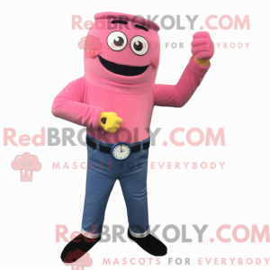 Rosa armbåndsur maskot...