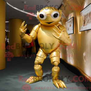 Gullkrabbemaskotdraktfigur...