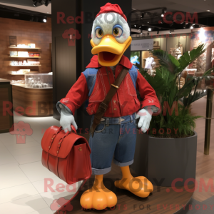 Röda gäss maskot kostyme...