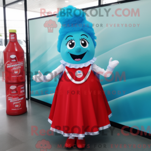 Cyan Flasche Ketchup...