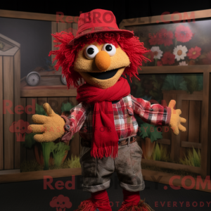 Red Scarecrow mascot...
