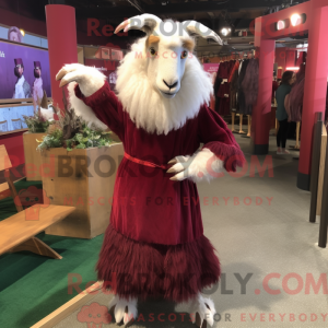 Maroon Angora Goat maskot...