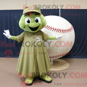 Oliven baseball bold maskot...