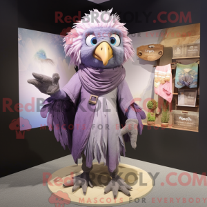 Lavendel Harpy maskot drakt...