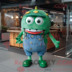 Grøn hamburger maskot...