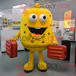 Gul hamburger maskot...