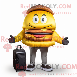 Gul hamburgermaskotkostyme...
